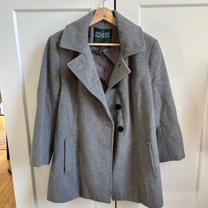 Hilary Radley Wool Peacoat - Grey
